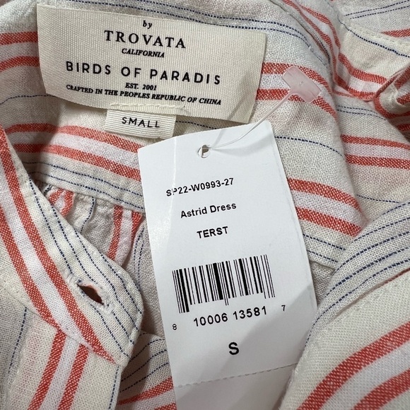 NWT BIRDS OF PARADIS Astrid Dress Terrace Stripe S - Picture 10 of 11